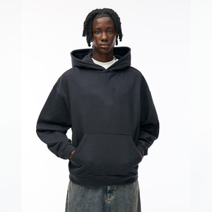 Wholesale Cheap Blank Oversized Custom Logo Hoodies Breathable 400-600GSM Heavyweight Drop Shoulder Pullover 100% Cotton - Product Image 1