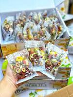 Teh Pelangsing Perut Buncit Rasa Manis Vietnam, Teh Herbal Alami Murni Daun Teratai Detoksifikasi dengan Campuran Buah dan Bunga dalam Kantong Teh