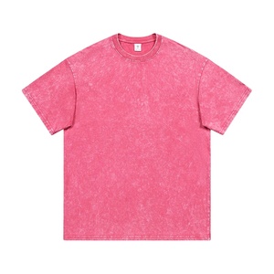 T-shirt en jean surdimensionné pour homme, couleur unie, col rond, manches courtes, style décontracté, effet délavé, design épuré - Product Image 2