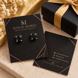 Boucles d'oreilles clous en argent sterling 925 avec zircon cubique noir rond de 8 mm, serties à griffes, pour femmes et jeunes filles - Vente en gros de bijoux de mode raffinés - Product Image 5