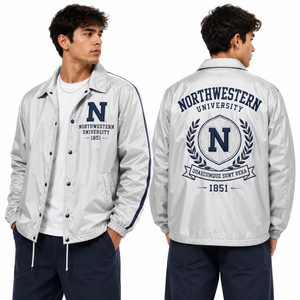 เสื้อแจ็คเก็ตปักลายทีมวิทยาลัย แนววาร์ซิตี้ ผ้ากันลม ทนทาน บริการสั่งผลิตขั้นต่ำน้อย เสื้อผ้าสตรีทแวร์ ชุดยูนิฟอร์ม มหาวิทยาลัย โรงเรียน - Product Image 6