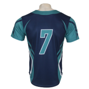 Camiseta de Béisbol Personalizada de Dos Botones, Uniformes de Equipo con Sublimación Completa, Impresión de Nombre y Número del Jugador, Absorbe la Humedad - Product Image 3