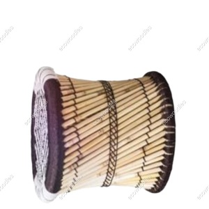 Tabouret en bambou fait main au design moderne avec console incrustée d'os Pouf de détente intérieur et extérieur pour la décoration d'hôtel - Product Image 3