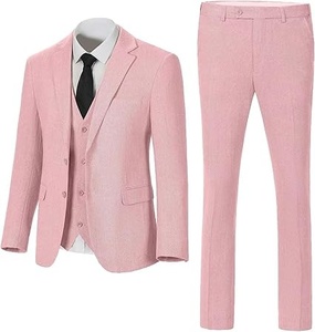 Traje de dos piezas para hombre, diseño OEM personalizado, con pantalón a juego, elegante y formal para fiesta. - Product Image 5