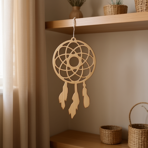 Atrapasueños de Madera Ilan 11x6cm 3 Piezas Decoración para el Hogar - Product Image 3