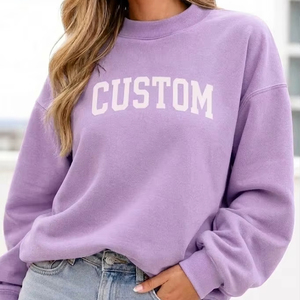 Sweat-shirt à col montant réversible pour femme, personnalisé avec logo, nouvelle collection hiver, décontracté, manches longues, haute qualité, surdimensionné, brodé - Product Image 1