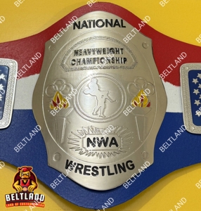 Ceinture de championnat poids lourd NWA National Samurai, unisexe, taille haute, durable, taille adulte, alliage de zinc 2 mm 4 mm - Product Image 1