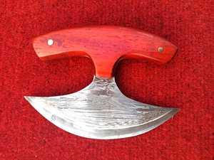 Tomahawk en acier Damas forgé à la main avec manche en bois pour la survie, qualité DIY - Product Image 2