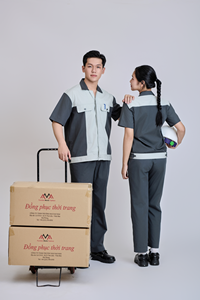 Vêtements de travail pour hommes en mélange de coton FMF, couleur anthracite, durables, respirants, confortables, tissu TC, polyester vietnamien, manches longues, haute visibilité - Product Image 5