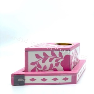 Quemador de incienso artesanal con incrustaciones de hueso y nácar, difusor de aromaterapia de sándalo y oud, estilo indio para decoración del hogar. - Product Image 4