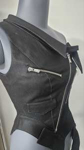 [BFM_Eclore] Top tipo corsé con cremallera frontal y un solo hombro para mujer - Product Image 5