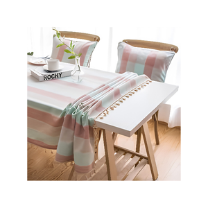 Blue Yellow Kitchen <b>Table</b> <b>Cloth</b> Cotton Dining <b>Table</b> Cover Custom Size Weight Reusable Sustainable Indian Manufacturer OEM ODM - Product Image 5