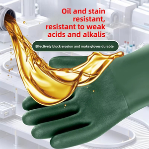 Gants en tricot de qualité supérieure avec paume en latex antidérapante, double enduit, doublure en nitrile double enduit, paume enduite de PVC - Product Image 4