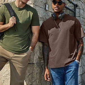 Camisetas de algodón para hombre, camisa de manga corta extragrande, camisetas holgadas de verano, ropa informal básica lavada, informal, cómoda, unisex - Product Image 6