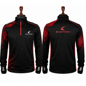 Wholesale Custom Logo Front Quarter-Zip Hooded Sport <b>Jacket</b> <b>Lightweight</b> - Product Image 1