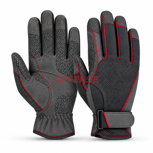 Gants d'équitation confortables avec panneaux flexibles, fermetures sécurisées au poignet et paumes durables pour les cavaliers amateurs. - Product Image 1