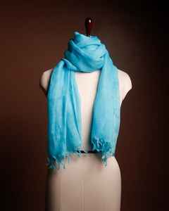 Écharpe en lin 100% faite à la main étole en soie pure conçue sur mesure lin imprimé uni de haute qualité à teindre directement de l'Inde pour le printemps - Product Image 2