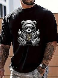 เสื้อยืดผู้ชายลายกราฟิกสไตล์วินเทจ ผ้าฝ้ายย้อนยุค ลุคสตรีทแวร์เท่ๆ ใส่ได้ทุกวัน - Product Image 2