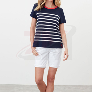 Camiseta de Algodón Lisa para Mujer, Corte Clásico Holgado, Tela Suave y Transpirable, Estilo Casual para Uso Diario de Verano, Estilo Minimalista - Product Image 5