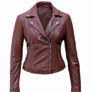Chaqueta exterior clásica de cuero para mujer, ropa de invierno diseñada para brindar comodidad, calidez y un estilo urbano moderno. - Product Image 1