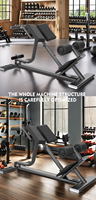 Banc d'étirement de chaise romaine à la maison commerciale avec cadre en métal à dossier réglable pour l'entraînement de musculation et de levage de chèvre