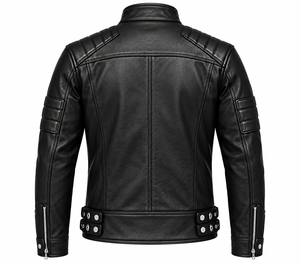 Blouson universitaire unisexe en cuir véritable respirant et écologique, broderie personnalisée, style urbain, col montant, idéal pour l'hiver - Product Image 4