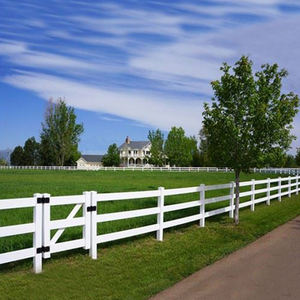 Clôture pour chevaux en vinyle PVC à 3 rails, clôture de ranch en vinyle blanc, portails treillis, clôture de paddock pour chevaux, clôture de ferme - Product Image 6