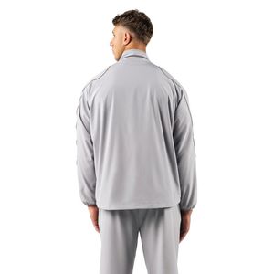 Men's Light Gray Full Zip Training Jacket Lightweight Athletic Sportswear Warm Up Top Long Sleeve Fitness Activewear Outerwear - Product Image 6