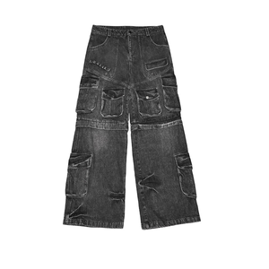 Pantalon cargo multi-poches respirant et imperméable coupe skinny haut de gamme 2026, style vintage délavé, pour femme, fournisseur pakistanais - Product Image 1