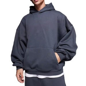 เสื้อฮู้ดดี้ทรงโอเวอร์ไซส์แบบใหม่ OEM สั่งทำได้สำหรับผู้ชาย ทรงบ็อกซี่ ไหล่ตก ปักโลโก้ได้ ผ้าเฟรนช์เทอร์รี่ หนานุ่ม - Product Image 5