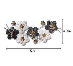 Decoración de Pared de Metal con Flores, Arte Decorativo de Pared Hecho a Mano con Forma Irregular para Interiores del Hogar - Product Image 2