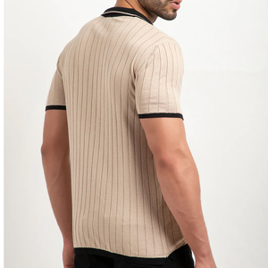เสื้อโปโลผ้าฝ้ายพรีเมียมแฟชั่นใหม่ ผ้าถักแบบสั่งทำพิเศษ ไซส์ใหญ่สำหรับผู้ชาย - Product Image 2
