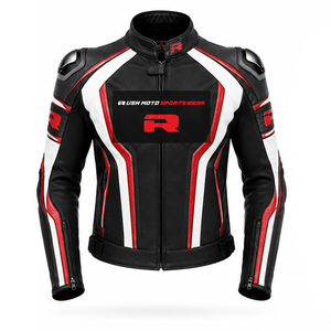 New Arrival Summer Printed Low MOQ Custom Made Men's <b>Leather</b> Motorbike Racing Safety Jackets Full Sleeve Waterproof Breathable - Product Image 4