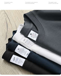 เสื้อยืดผู้ชายฤดูร้อน ผ้าฝ้ายถัก 100% ป้องกันรอยยับ สวมใส่สบาย ทรงหลวม คอวี แขนสั้น ผ้าระบายอากาศ พิมพ์ลายซิลค์สกรีน - Product Image 4