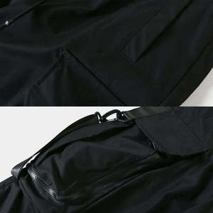 Pantalon cargo tactique pour homme, style techwear, multipoches, streetwear, joggers, pantalon harem urbain hip hop, noir, cyberpunk, pantalon d'extérieur - Product Image 5