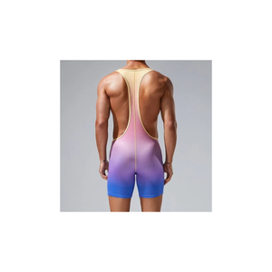 Débardeur de sport léger en tricot dégradé pour homme, col en V, respirant, en polyester, pour la musculation et le fitness - Product Image 2