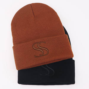 High Quality Custom Embroidery Logo Fashion High Quality 100% Acrylic Wholesale Knitted Beanie Skull <b>Caps</b> <b>Winter</b> Hat - Product Image 1