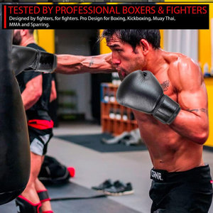 Guantes de MMA de Cuero Hechos en Fábrica, Precio al por Mayor, Nuevo Diseño, Guantes de Boxeo de Cuero con Logotipo Personalizado y Velcro - Product Image 6