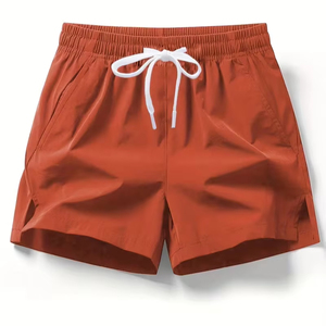 กางเกงขาสั้นลำลองผู้ชายแฟชั่นสุดฮิตปี 2026 ลายเรียบ ผ้าแคนวาส ยืดหยุ่นได้ ใส่เล่นกีฬา วิ่งออกกำลังกาย แห้งเร็ว รับสกรีนโลโก้ - Product Image 1