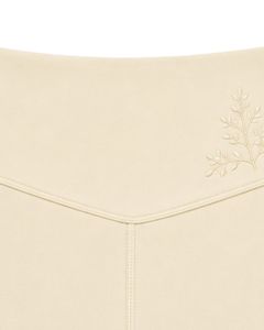 Manufacturer Customized Beige Women <b>Flared</b> Yoga Set Embroidered Sports Bra And High Waist Bell Bottom <b>Leggings</b> Activewear Set - Product Image 6