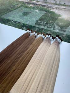 Extensions de cheveux en vrac, couleur blonde éclatante, 100% cheveux vierges vietnamiens, prix de gros, adapté pour le Nouvel An - Product Image 6