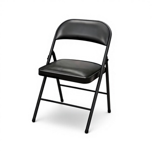 Chaise de restaurant moderne pliable et légère en métal avec siège en cuir PU Lumetal S6605 pour la restauration, l'hôtellerie, l'éducation et l'usage commercial - Product Image 1