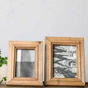 Classic Mahogany Wood Grain Picture Frame Beveled <b>Edge</b> Tabletop Standing Photo Frame Professional Office Desk Art Display Stand - Product Image 2