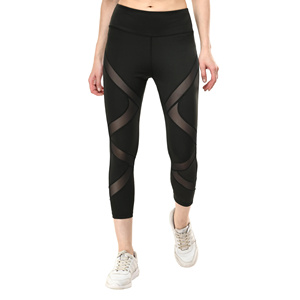 OEM 25/26 Womens Yoga Pants Sports Leggings High Waist Workout Activewear Pockets Full Length Breathable Mesh Solid - Product Image 5