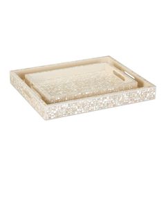 Handcrafted Mother Of Pearl Serving Tray Featuring Decorative <b>Mosaic</b> Design For Coffee Table And Dining Display - Product Image 2