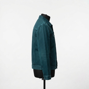 Chaqueta Vaquera Clásica de Invierno para Hombre, 100% Algodón, Cuello Alto, Logotipo Frontal, Estilo Urbano y Moderno - Product Image 3