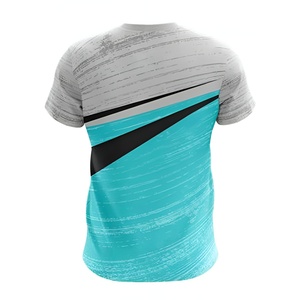 T-shirts de sport personnalisés OEM sublimés pour hommes et femmes, légers, à séchage rapide, en polyester, imprimés sur toute la surface, pour le fitness - Product Image 2