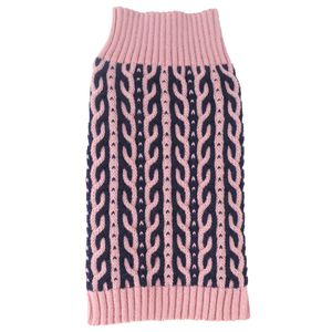 Maglione per Cani di Design Armonioso, Bicolore, Lavorato a Maglia con Cavo Pesante, Abbigliamento per Animali Domestici - Product Image 4