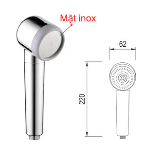 OEM/ODM ABS Plástico TS88 Ducha Mano Personalizable Pulido Accesorios de baño para Hoteles Villas Inodoros KSN Vietnam Ducha - Product Image 1