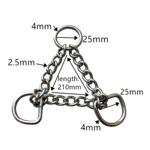 Collier pour chien en chaîne d'acier inoxydable, accessoire réglable pour animaux de compagnie - Product Image 4